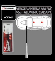 Vergea antena aluminiu (AM/FM) 4Cars - 20 cm - foto