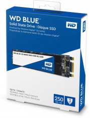 SSD WD, 250GB, Blue, M.2 2280, 3D NAND, rata transfer r/w 560mbs/530mbs foto