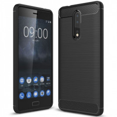 Husa silicon TPU Nokia 8 Carbon foto