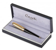 Gold grid black resin Ball Pen by Caseti foto