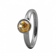 Inel, Round Citrine, Argint, Marimea 49 foto