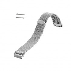 Curea metalica argintie cu magnet pentru Samsung Gear S3 si Vector Luna / Meridian CellPro Secure foto
