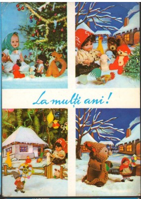 CPI (B9467) CARTE POSTALA - MOZAIC, BRAD, PAPUSI, PEISAJ DE IARNA foto