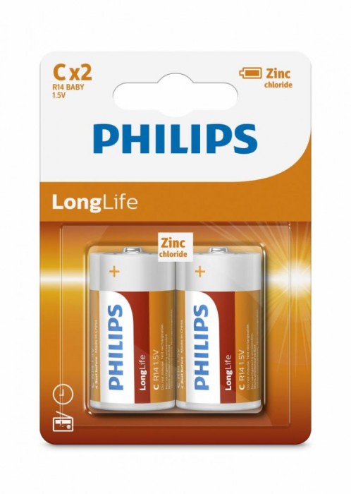 Philips LongLife C 2-blister foto mare Philips LongLife C 2-blister foto mare