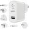 Belkin Universal Travel Kit, F8M967BTWHT, for ALL countries that works with any device, 6