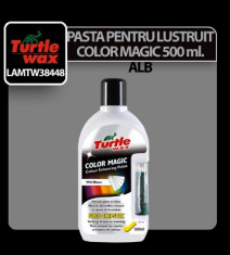 Pasta pentru lustruit caroserii Turtle wax Color Magic 500 ml - Alb Profesional Brand foto