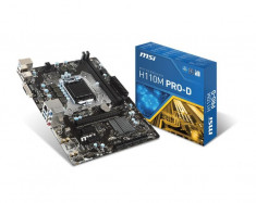 Placa de baza MSI Socket LGA1151, H110M PRO-D, Intel H110, 2*DDR4 2133, DVI, 1*PCIEx2.0/1*PCIEx1, foto