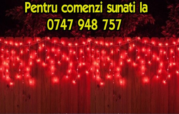 Instalatie Craciun Franjuri Flash 8 m 252 Leduri Rosu foto mare Instalatie Craciun Franjuri Flash 8 m 252 Leduri Rosu foto mare