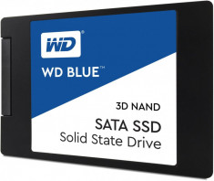 SSD WD, 500GB, Blue, SATA 3.0, 3D NAND, 7mm, 2.5&amp;quot;, rata transfer r/w 560mbs/530mbs foto