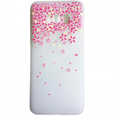 Husa Silicon, 3D Relief, Leaf Pink, Samsung Galaxy S8 Plus foto