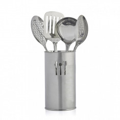 SET : SUPORT+ 4 USTENSILE, INOX ;Polonic inox -33.5 cm ; Diametru: 8.5 foto