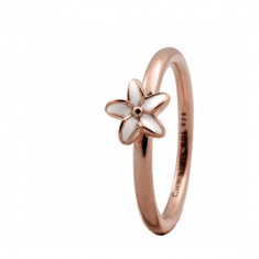 Inel, Flower, Argint placat cu Aur Rose 18k, Marimea 57 foto