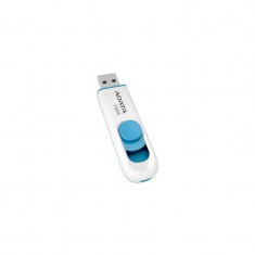 USB Flash Drive ADATA 64Gb, C008, USB2.0, alb+albastru foto