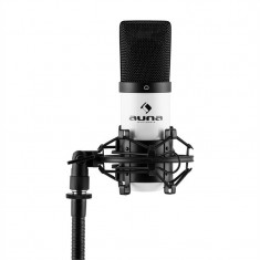 LED Auna MIC-900WH condensator USB microfon rinichi alb Studio foto