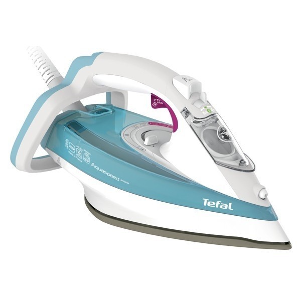 Fier de calcat Tefal AquaSpeed Precision FV5520E0, Putere 2500W, Capacitate rezervor 300 ml, Talpa Durilium Autoclean, Alb/Bleu foto mare Fier de calcat Tefal AquaSpeed Precision FV5520E0, Putere 2500W, Capacitate rezervor 300 ml, Talpa Durilium Autoclean, Alb/Bleu foto mare