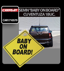 Semn - Baby on board - cu ventuza 1 buc. Profesional Brand foto