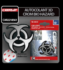 Autocolant 3D crom Bio Hazard Carpoint Profesional Brand foto