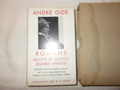 Bibliotheque de la Pleiade - Andre Gide - Romans, Recits et soties foto