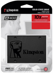SSD Kingston, 480Gb, SSDNow A400, SATA 3.0, 7mm, rata transfer r/w 500mbs/450mbs, dimensiuni: 100.0mm foto