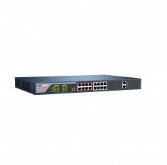 Switch POE 16 porturi Hikvision DS-3E0318P-E;fara management; L2, Unmanaged, 16 100M PoE port, 2 foto