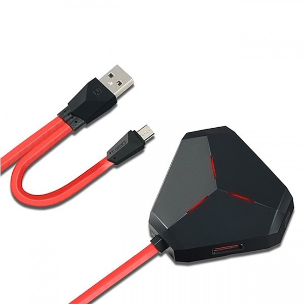 Hub USB OTG 3 porturi Remax RU-U3 Blister Original foto mare Hub USB OTG 3 porturi Remax RU-U3 Blister Original foto mare