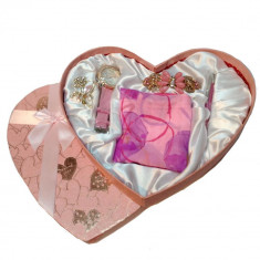 Set cadou dama cu accesorii Inima Roz Ideal Gift foto