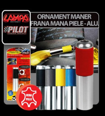 Ornament maner frana de mana piele - aluminiu - Albastru Profesional Brand foto