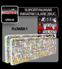 Suporti numere inmatriculare Flower 1 - 2buc Profesional Brand foto