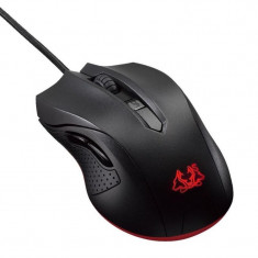 Mouse Asus cu fir, optic, CERBERUS BLACK, 2500dpi, negru, 6 butoane, USB foto