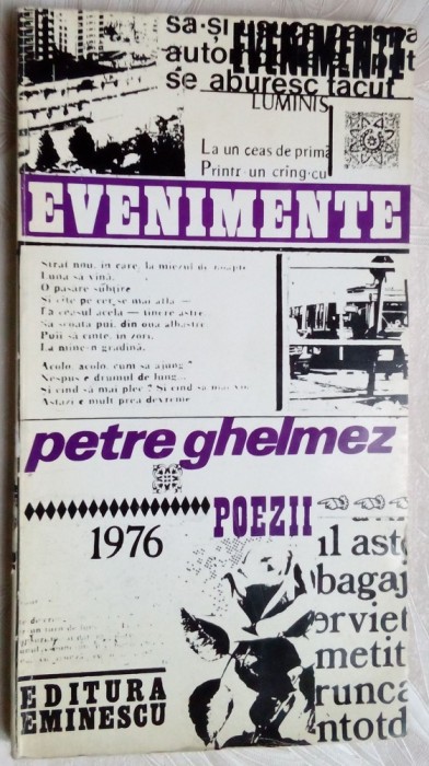 PETRE GHELMEZ - EVENIMENTE (POEZII, editia princeps - 1976)