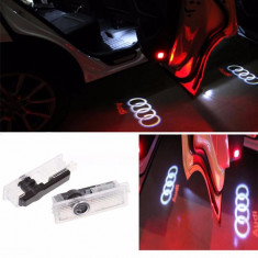 Proiectoare Holograma Led Logo Dedicate Audi -2 buc.- Accesorii Auto foto