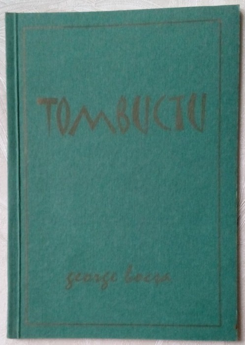 GEORGE BOCSA - TOMBUCTU (VERSURI, 1998) [dedicatie / autograf]