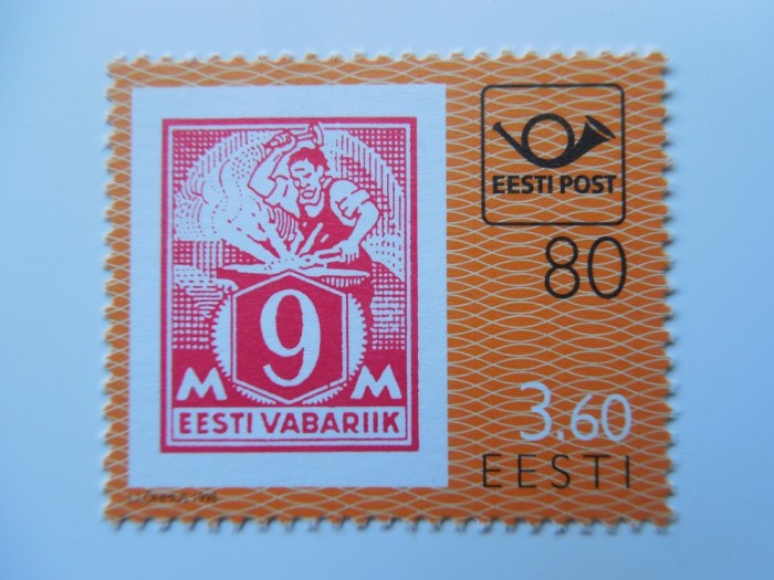 ESTONIA-TIMBRU PE TIMBRU-COMPLET,NESTAMPILAT ESTONIA-TIMBRU PE TIMBRU-COMPLET,NESTAMPILAT