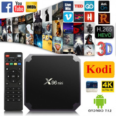 TV BOX X96 Mini,4K-3D,S905W Quad 64bit,1Gb,8GB,Android 7.1,Wi-fi,Kodi 17.6+Addon foto