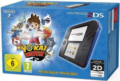 Consola Nintendo 2Ds Black &amp;amp; Blue Plus Yo-Kai-Watch Pre Installed Nintendo 3Ds foto