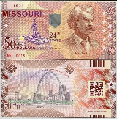 !!! SUA = FANTASY NOTE = MISSOURI - 2017 - UNC / AL 24 - LEA STAT / POLIMER foto