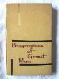&quot;BIOGRAPHIES OF GREAT MEN&quot;, Marcela Dragomirescu-Nicolescu, 1966