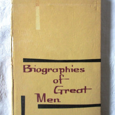 "BIOGRAPHIES OF GREAT MEN", Marcela Dragomirescu-Nicolescu, 1966