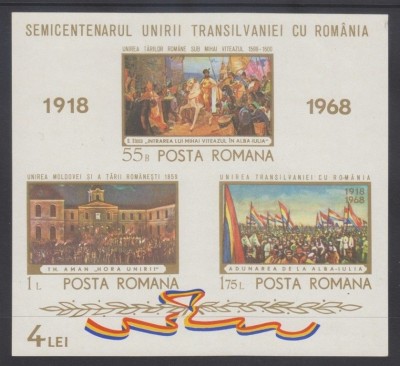 SV * Romania colita &amp;lt; SEMICENTENAR UNIREA REGATULUI CU TRANSILVANIA &amp;gt; 1918 -1968 foto