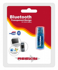 Adaptor USB Bluetooth Reekin Albastru Blister Original foto