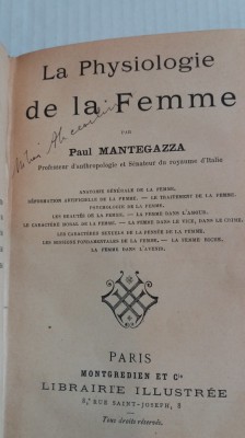 La physiologie de la femme - Paul Mantegazza foto