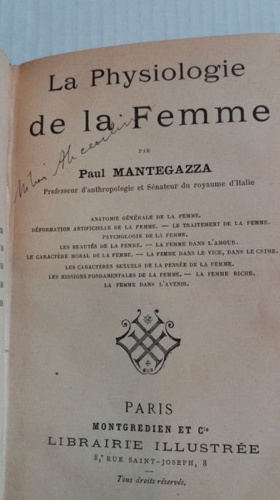 La physiologie de la femme - Paul Mantegazza