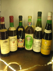 6 sticle vin ALB, lot (33) recoltare 1971/72/73/75/79/81 foto