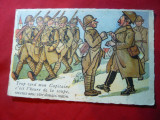 Ilustrata comica -Tematica Militara ,circulat 1945 Franta
