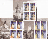 2014 , LP 2041 a ,&quot;Turnurile Timpului cu Ceas&quot; - bloc 4 + manseta ,MNH, Arhitectura, Nestampilat