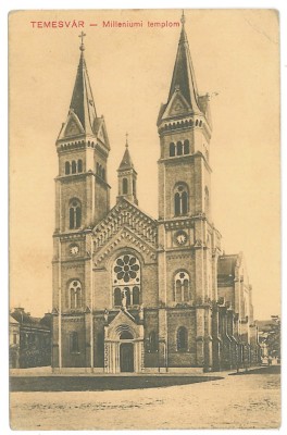 937 - TIMISOARA, Cathedral, Romania - old postcard - used - 1912 foto