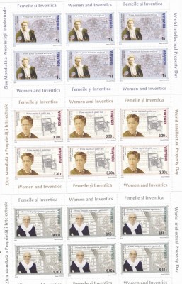 FEMEILE SI INVENTICA, MINISHEET , 2013,Lp.1978a, MNH,ROMANIA. foto