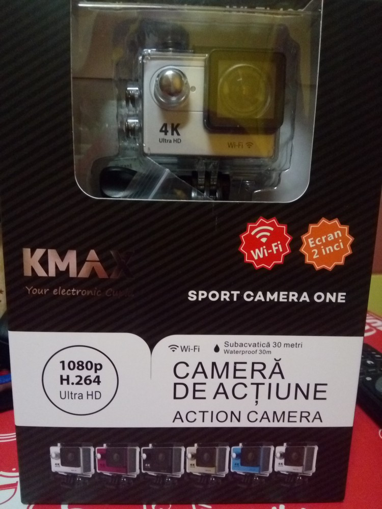 Vand camera de actiune KMAX SPORT Silver 4K 1080p FullHD, sigilata | arhiva  Okazii.ro
