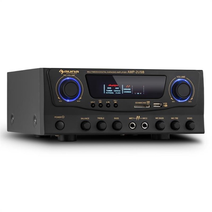 Auna Amp 2 HiFi amplificator karaoke 100W max. SD MP3 USB foto mare Auna Amp 2 HiFi amplificator karaoke 100W max. SD MP3 USB foto mare