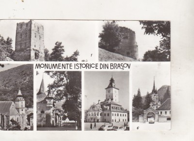 bnk cp Monumente istorice din Brasov - vedere - circulata foto